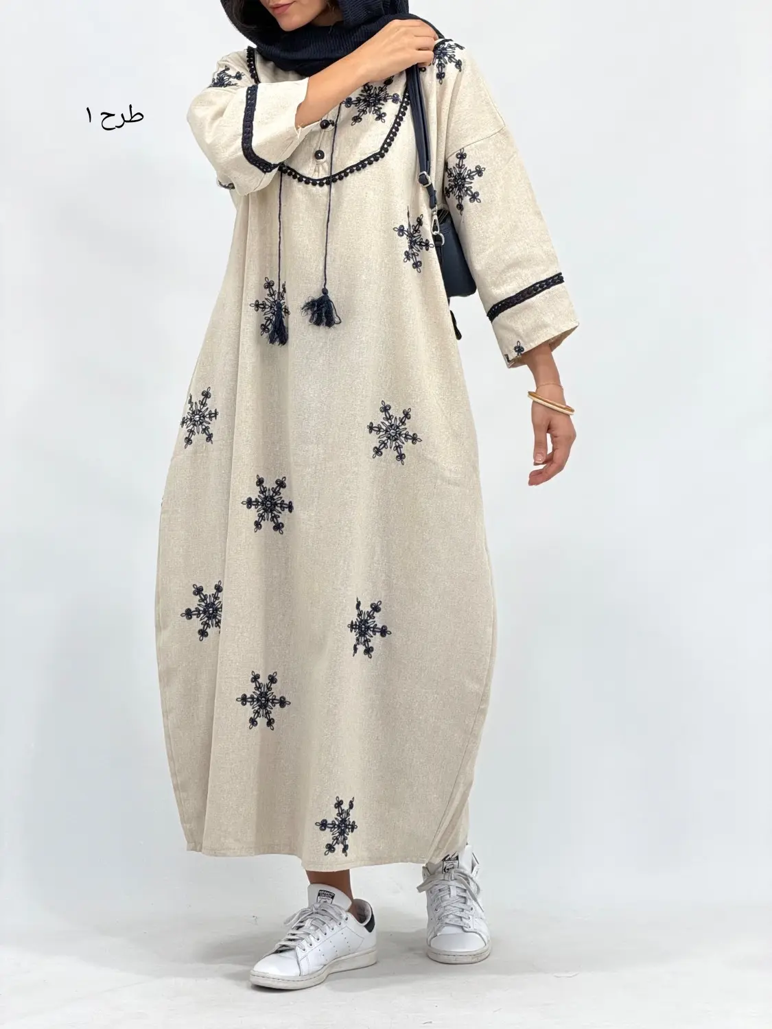 کفتان لینن گلدوزی ترک جان سو